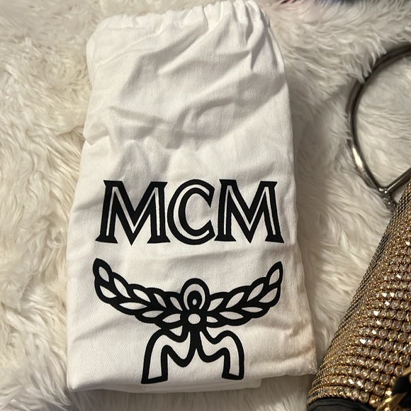 MCM BOSTON BAG IN CRYSTAL VISETOS IN BROWN - Picture 7 of 8